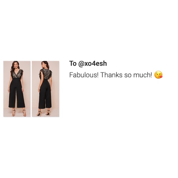 Lace Detail V-Neck Ruffle Trim Wide Leg Jumpsuit - Picture 8 of 8